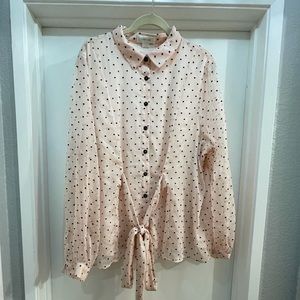 Lost Ink Heart Dot Blouse